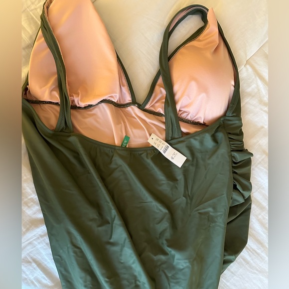 Army green J. Crew swimsuit - Picture 3 of 3